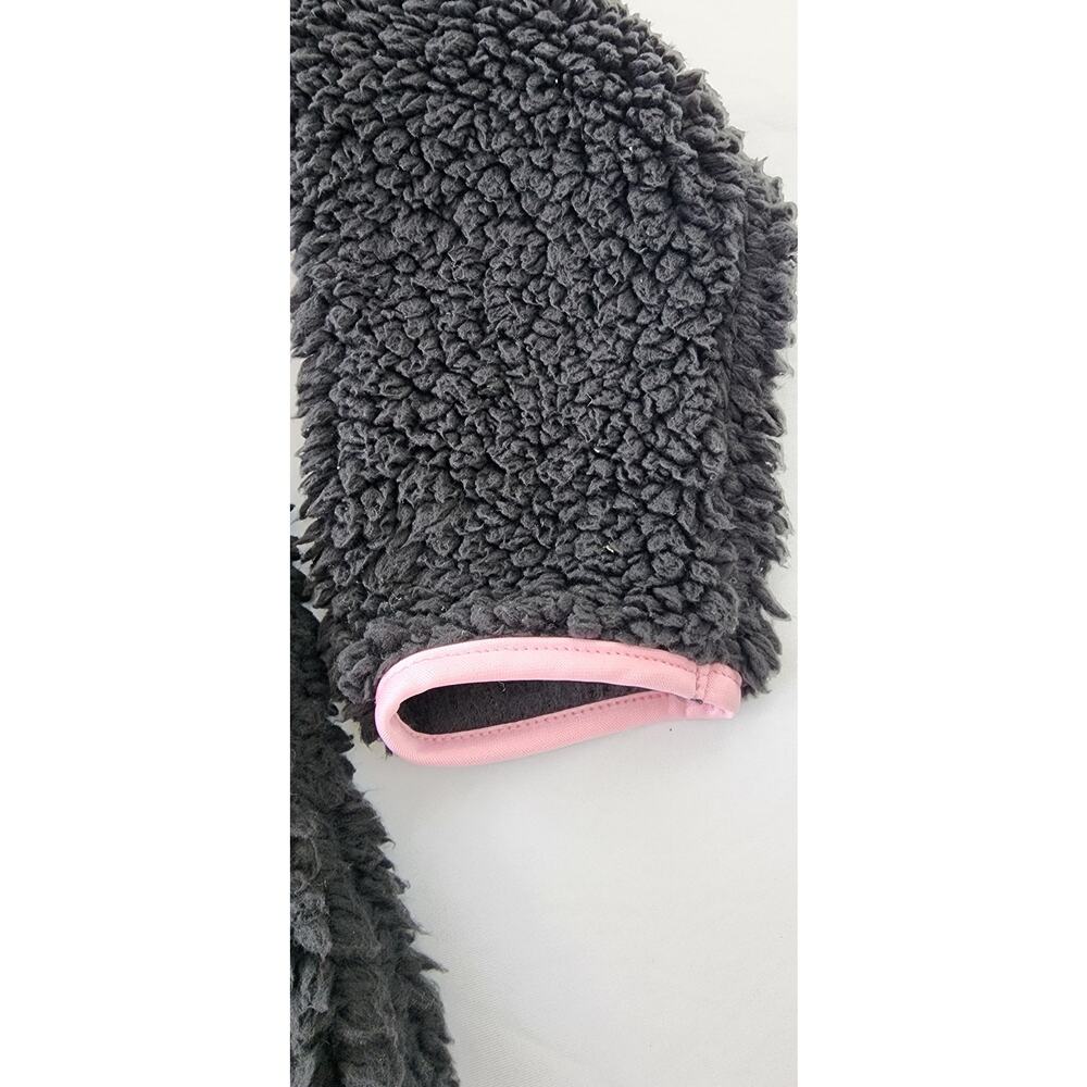 Susan G Komen Sweatshirt Womens Medium Black Sherpa Cozy Pullover Earth Yoga - Picture 10 of 13